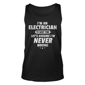 Electrician Electrical Worker Tank Top | Mazezy
