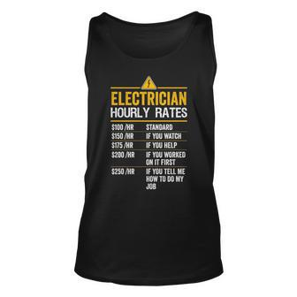 Electrician Hourly Rates Lineman For Electricians Tank Top | Mazezy