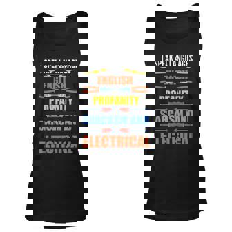 Electrician Joke Electrical Speak Quote Tank Top | Mazezy