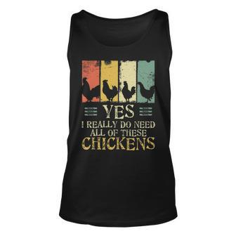 Farmer Yes I Need All These Chickens Tank Top | Mazezy