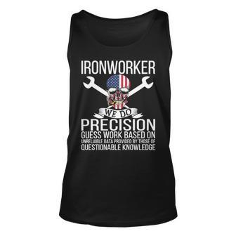 Ironworker We Do Precision Guess Work Tank Top | Mazezy