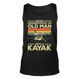 Kayaking For Men Grandpa Kayaker Kayak Lovers Tank Top | Mazezy