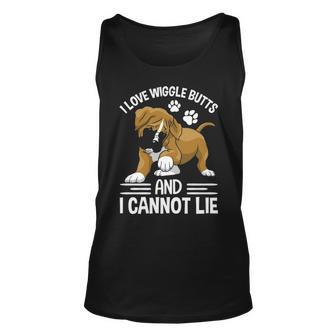 I Love Boxer Wiggle Butt Apparel For Puppy Dog Owners Tank Top | Mazezy