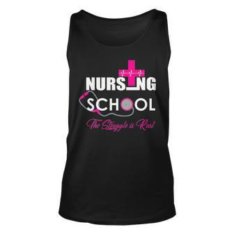 Nursing School The Struggle Is Real Tank Top | Mazezy