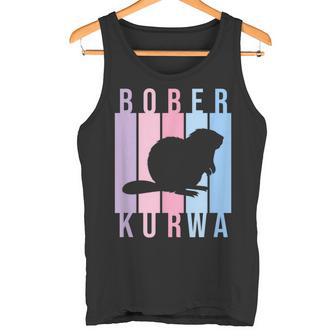 Pastel Bober Bóbr Kurwa Polish Internet Meme Beaver Tank Top - Seseable