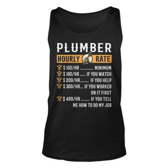 Plumber Plumber Hourly Rate Tank Top | Mazezy