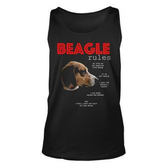 Rules For The Owner Of A Beagle Tank Top | Mazezy