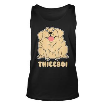 Thicc Boi Labrador T Hilarious Fat Dog Tank Top | Mazezy