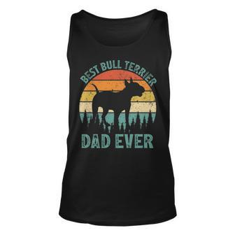 Vintage Best Bull Terrier Dad Ever Father's Day Tank Top | Mazezy