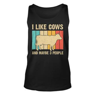 Vintage Cow Cow Farmer Men Women Cattle Lover Tank Top | Mazezy