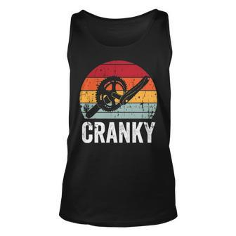 Vintage Cranky Bike Bicycle Rider Cycling Lover Tank Top | Mazezy