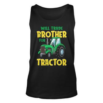 Will Trade Brother For Tractor Farm Truck Toddler Boy Tank Top | Mazezy