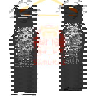 Gato Samurai Japonés Guerrero Ukiyo Kitty Sensei Samurai Camiseta sin mangas - Regaloses