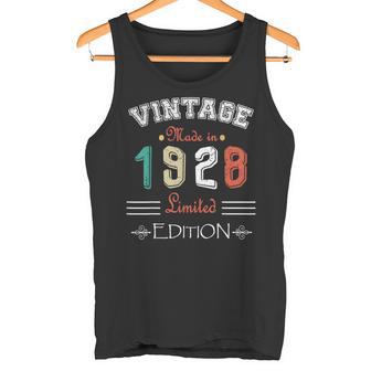 Geboren Im Jahr 1928Intage Hergestellt Im Jahr 1928 Geburtstag Jahrestag 96 Tank Top - Seseable