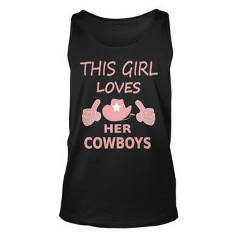 This Girl Loves Her Cowboys Cute Football Tank Top | Mazezy