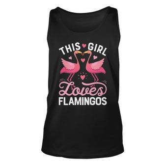 This Girl Loves Flamingos Pink Flamingo Lovers Tank Top | Mazezy