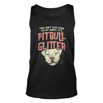 Girls Pitbull Glitter Hair Dog Lover Mom Tank Top | Mazezy