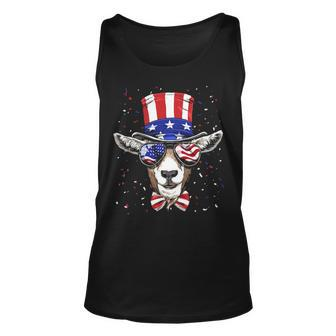 Goat 4Th Of July American Goat Usa Flag Tank Top | Mazezy