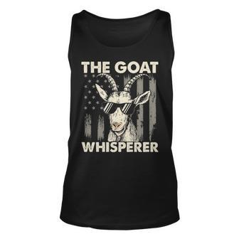 The Goat Whisperer Usa American Flag Farm Animal Tank Top | Mazezy