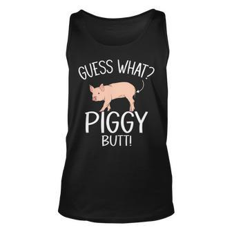 Guess What Piggy Butt Pig Swine Hog Tank Top | Mazezy