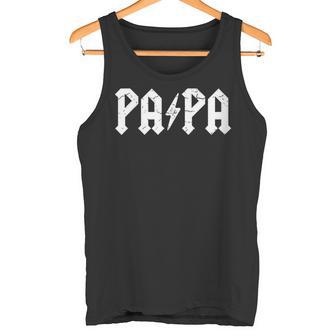 Hard Rock Dad Papa Lightning Bolt Mit-Ausschnitt Tank Top - Geschenkecke