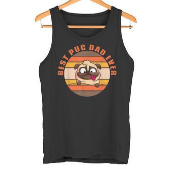 Herren Bester Mops Papa Aller Zeiten Sunset Hundelieb Tank Top - Geschenkecke