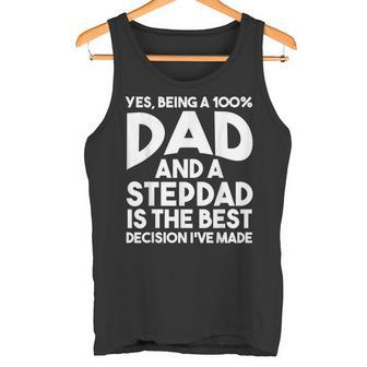 Herren Ja Da Er Ein 100 Papa Und Ein Stiefvater Ist Tank Top - Geschenkecke