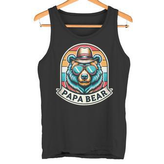 Herren Papa Bär Papa Bär Spruch Lustig Tank Top - Geschenkecke