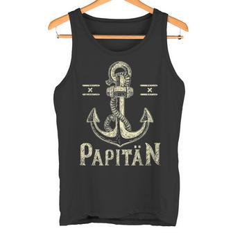 Herren Papa Seemann Schiffsanker Papitän Nautisch Tank Top - Geschenkecke