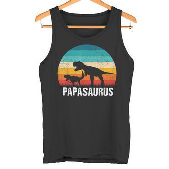 Herren Papasaurusater Tag Dinosaurier Papa Saurus Geschenk Dino Tank Top - Geschenkecke