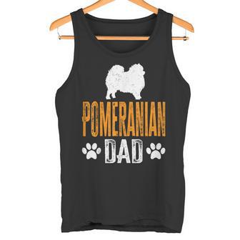 Herren Pomeranian Dad Geschenk Hund Papa Pommeratertag Geschenk Tank Top - Geschenkecke