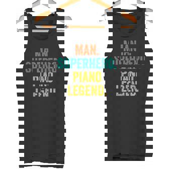 Hombre Superhero Piano Leyenda Piano Música Divertido Piano Camiseta sin mangas - Regaloses