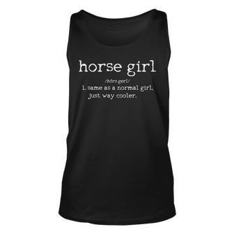 Horse Girl Definition Horseback Riding Rider Tank Top | Mazezy