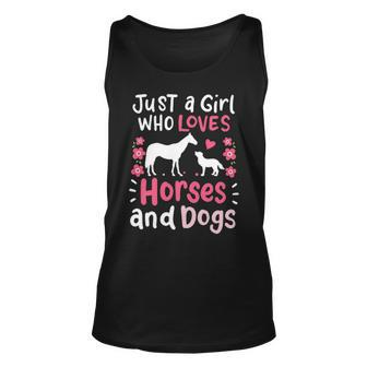 Horse Just A Girl Who Loves Horses And Dogs Tank Top | Mazezy UK