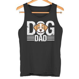 Hunde- Für Herren Hund Papa Pfotenabdruck Hundeliebhaber Herren Lustig Tank Top - Geschenkecke