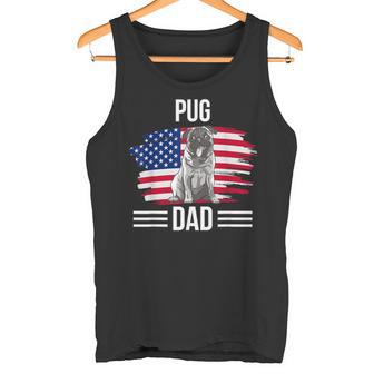 Hundebesitzer Us-Flagge 4 Juliatertag Mops Papa Tank Top - Geschenkecke