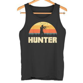Hunter Silhouette At Sunset Hunter Tank Top - Seseable