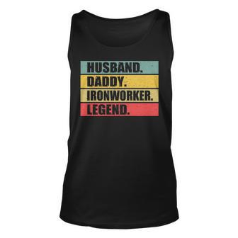 Husband Dad Ironworker Quote Vintage Fathers Day Tank Top | Mazezy
