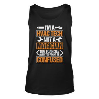 Hvac Tech Not Magician Be Confused Hvac Technician Ac Repair Tank Top | Mazezy