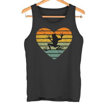 Ich Liebe Frösch Retro Heart Tree Frog Fan Toad Tank Top - Geschenkecke