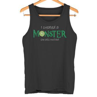 Ich Schuf Ein Monster Das Sie Mich Nennt Papaatertag Tank Top - Geschenkecke