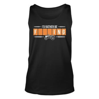 I'd Rather Be Farming Farmer Tractors Word Puzzle Tank Top | Mazezy