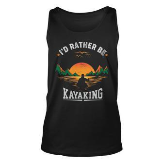 I'd Rather Be At The Lake Kayaking Kanuing At The Lake Tank Top | Mazezy CA