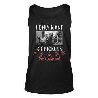 Ily Want 3 Chickens Chicken Lover Chicken Tank Top | Mazezy