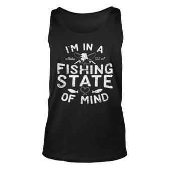 I'm In A Alaskan Fishing State Of Mind Tank Top | Mazezy