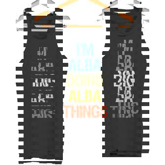 I'm Alba Doing Alba Things Regalo Personalizado Con El Nombr Camiseta sin mangas - Regaloses