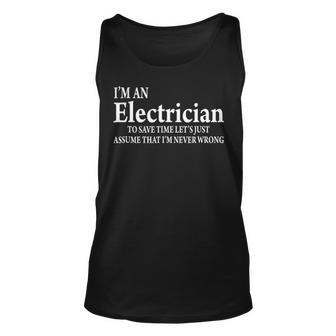 I'm A Electrician Job Title Saying Quote Gif Tank Top | Mazezy