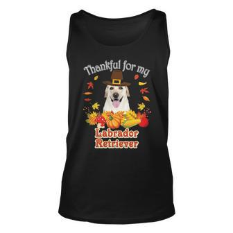 I'm Thankful For My Labrador Retriever Dog Lover Pumpkin Tank Top | Mazezy AU