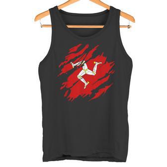 Isle Of Man Flag Island Manx Flag Scratcher Isle Of Man Tank Top - Geschenkecke