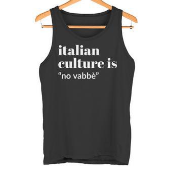 Italian Culture Is Noabbé Tank Top - Geschenkecke